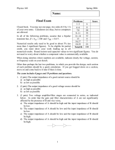 Final Exam Name