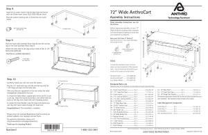 72”W AnthroCart 2 Assembly Instructions