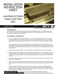 T16562 - Installation sheet for Lightbar Exterior Cable Junction Box