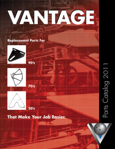 Parts Catalog - Vantage Bowling