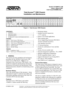 Total AccessTM 1500 Chassis Installation and Maintenance