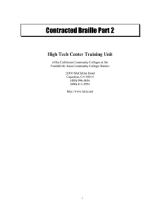 Contracted Braille Part 2 - High Tech Center Training Unit