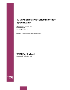 TCG Physical Presence Interface Specification