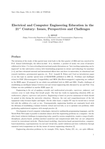 Electrical and Computer Engineering Education in the 21st Century