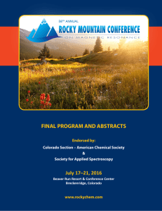 EPR Abstracts - Rocky Mountain Conference on Magnetic Resonance