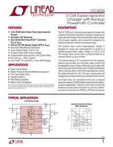 LTC3226 - 2-Cell Supercapacitor Charger with