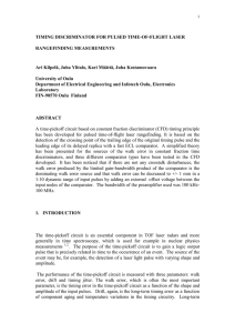 TIMING DISCRIMINATOR FOR PULSED TIME-OF