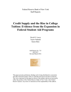 Credit Supply and the Rise in College Tuition