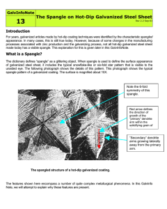 The Spangle on Hot-Dip Galvanized Steel Sheet