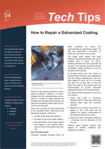 How to Repair a Galvanized Coating. Tech Tips