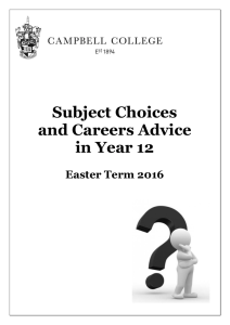 Year 12 Careers Advice