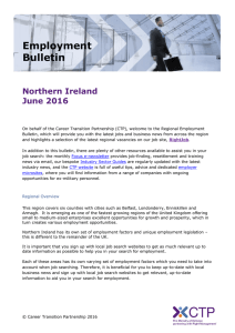 Employment Bulletin Northern Ireland June 2016