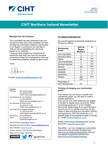 CIHT Northern Ireland Newsletter