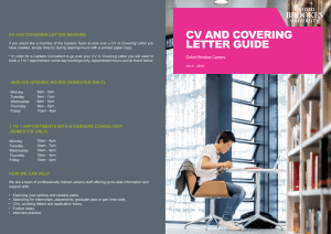 CVs, covering letters - Oxford Brookes University