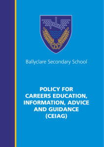 policy for careers education, information, advice and guidance (ceiag)