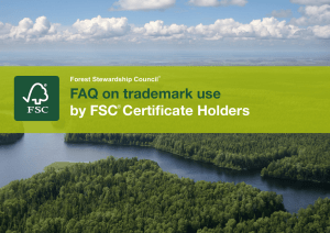 FAQ on trademark use - Forest Stewardship Council