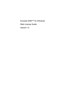 Web License Edition Guide - Kurzweil Educational Systems