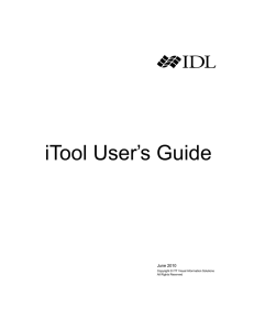 iTool User`s Guide - Harris Geospatial Solutions