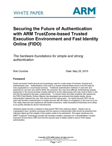 Securing the Future of Authentication with ARM TrustZone