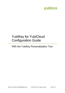 YubiKey for YubiCloud Configuration Guide