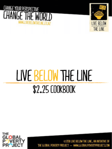 Live Below the Line Cook Book