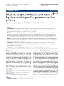 Localized vs. synchronized exports across a highly renewable pan