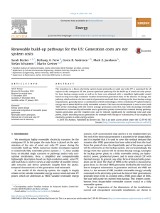 Renewable build-up pathways for the US: Generation costs are not