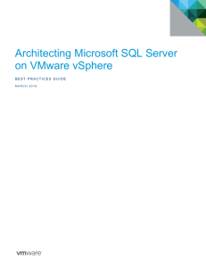 SQL Server on VMware – Best Practices Guide