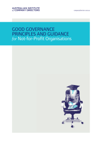 Good Governance Principles and Guidance for Not-for