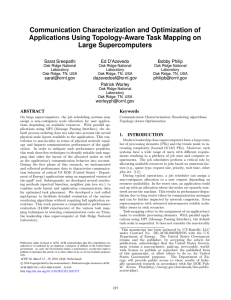 Communication Characterization and Optimization of Applications