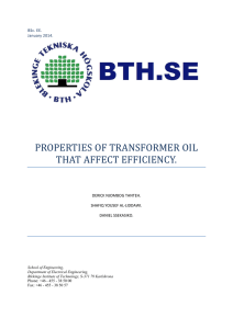 properties of transformer oil that affect efficiency.