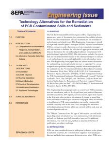 Technology Alternatives for the Remediation of PCB Contaminated