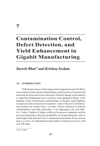 7 Contamination Control, Defect Detection, and Yield