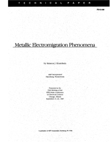 Metallic Electromigration Phenomena
