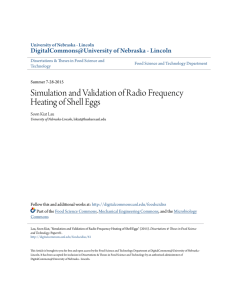 Simulation and Validation of Radio Frequency Heating of Shell Eggs