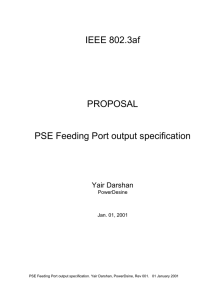 PSE Feeding Port output specification