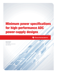 Minimum Power Specifications for High