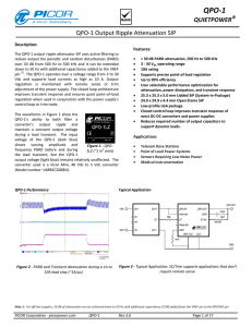 QPO-1 datasheet Output Ripple Attenuation SiP