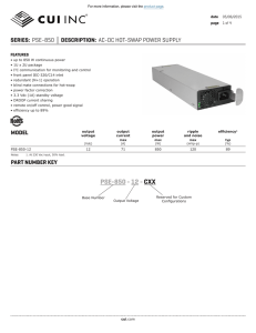 PSE-850 Datasheet - AC-DC HOT