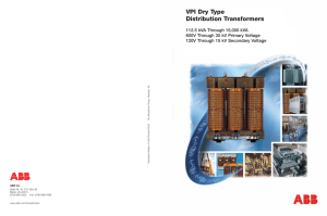 VPI Dry Type Distribution Transformers