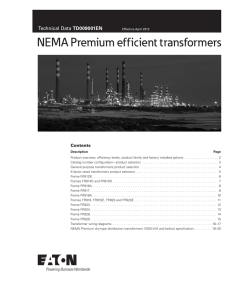 NEMA Premium efficient transformers