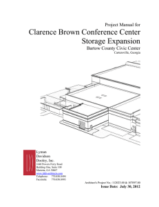 Clarence Brown Conference Center Storage Expansion