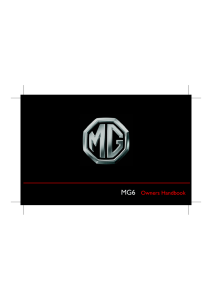 MG6 Owners Handbook