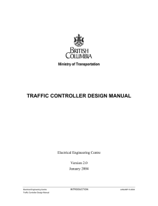 TRAFFIC CONTROLLER DESIGN MANUAL a traffic controller