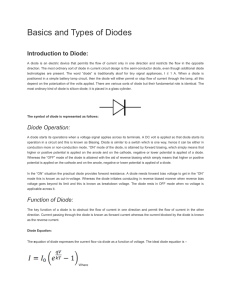 Basics and Types of Diodes