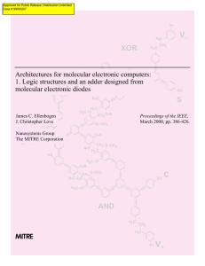Architectures for molecular electronic computers: 1. Logic structures