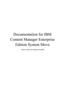 Documentation for Content Manager Enterprise Edition System Move