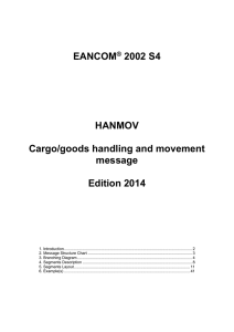 EANCOM® 2002 S4 HANMOV Cargo/goods handling and