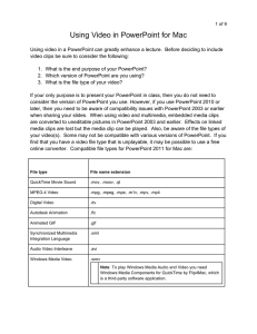Using Video in PowerPoint for Mac