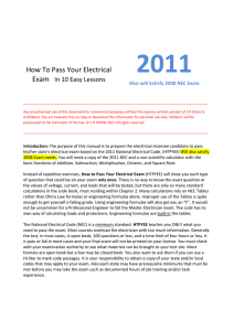 How To Pass Your Electrical - State master or journeyman electrical